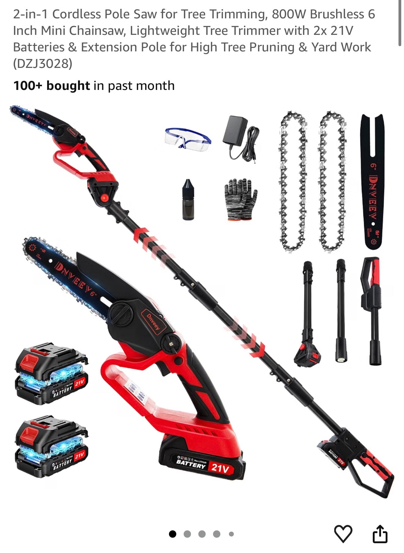 2-1 cordless pole saw