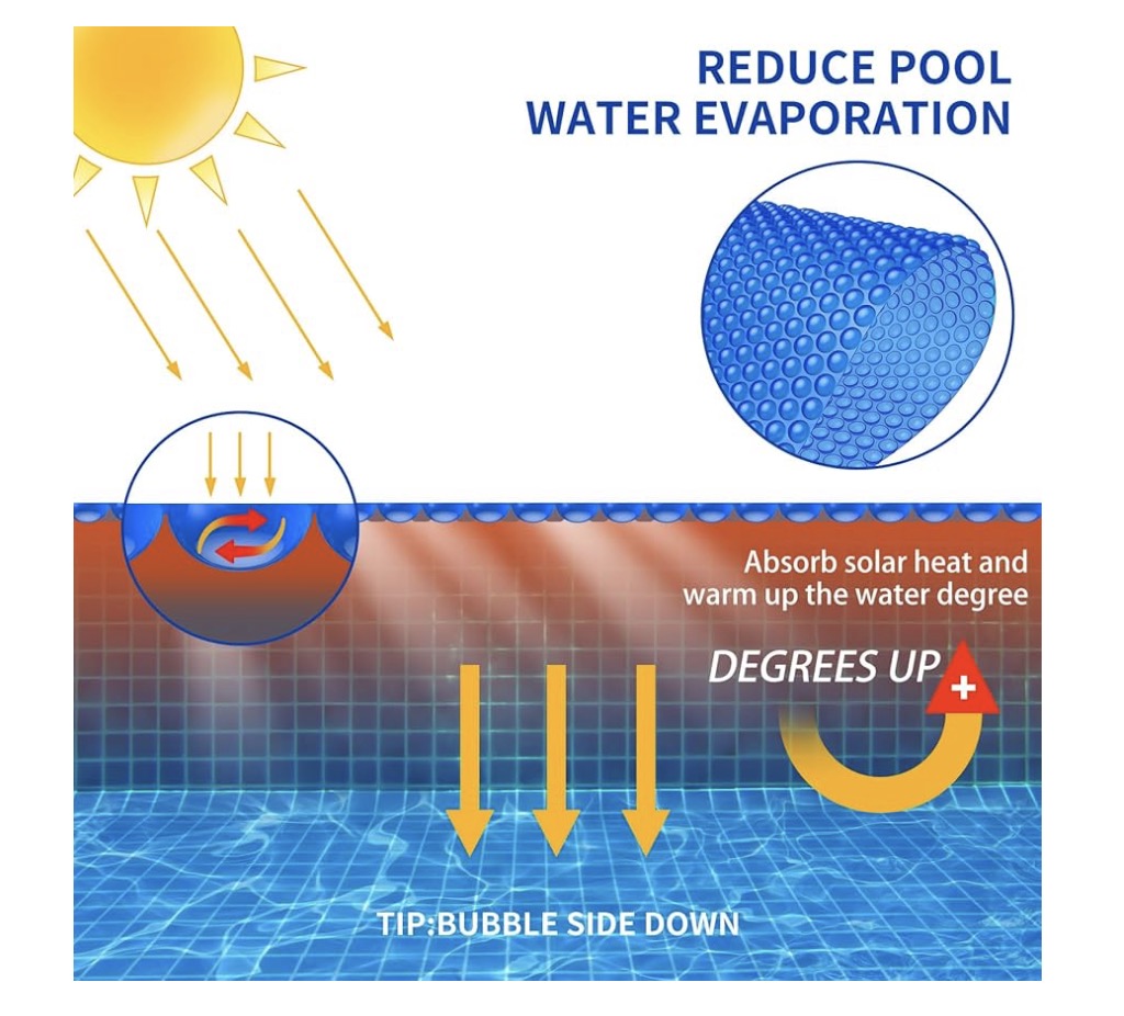 Solar Pool Cover, Blue 16-mil 12 x 24