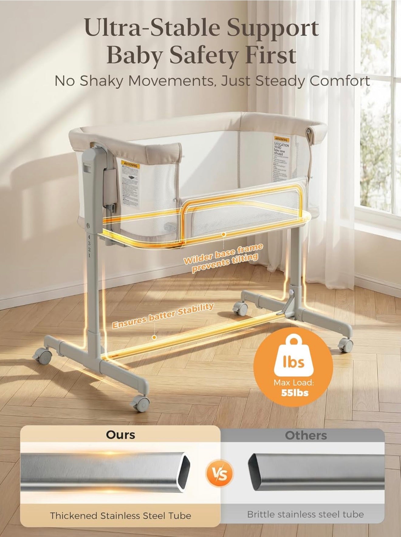 Baby Bassinet Bedside Sleeper