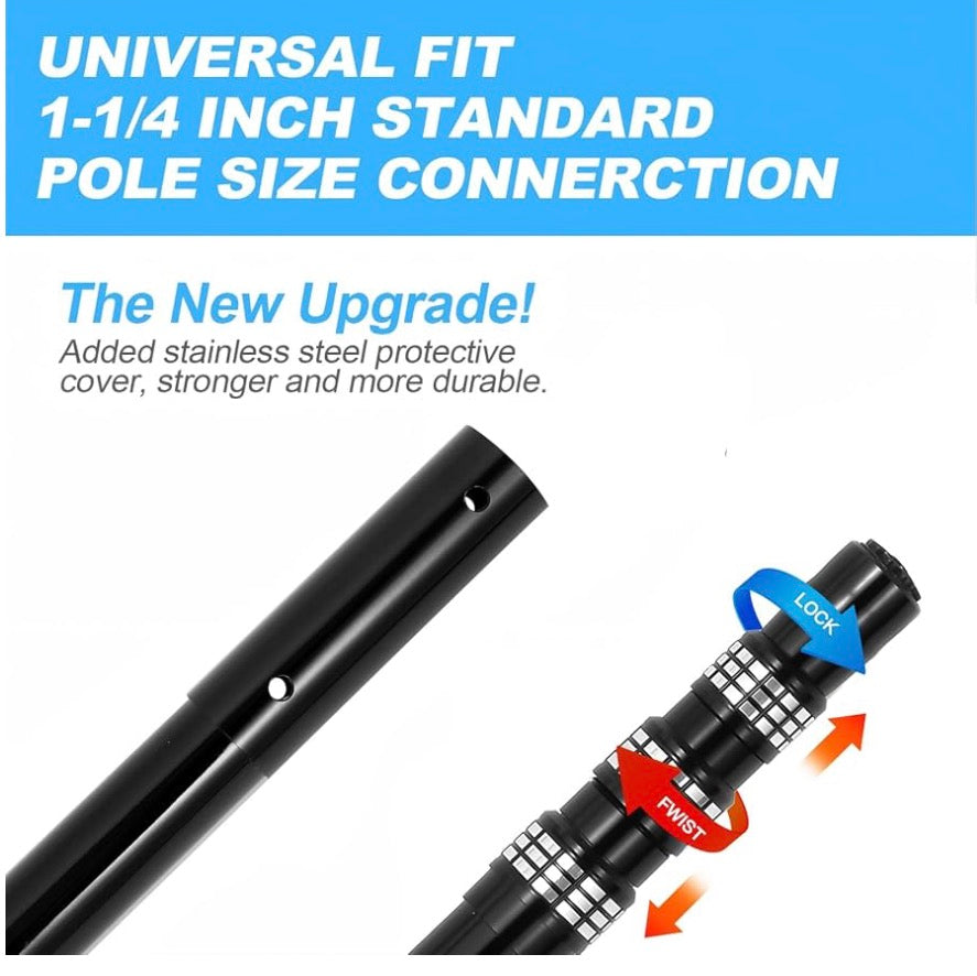Carbon Fiber Pool Rod - Professional 4-12 Foot