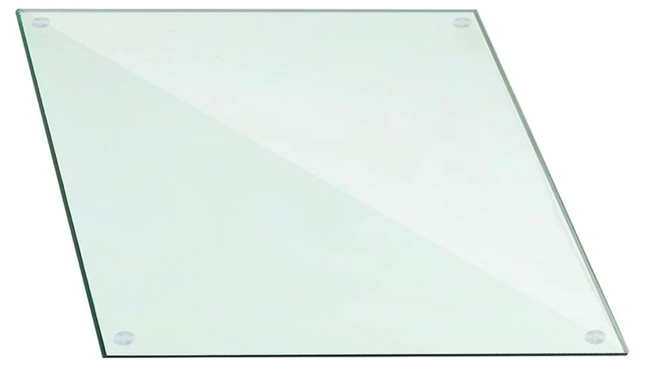 16" x 16" Rectangle Clear Tempered Glass