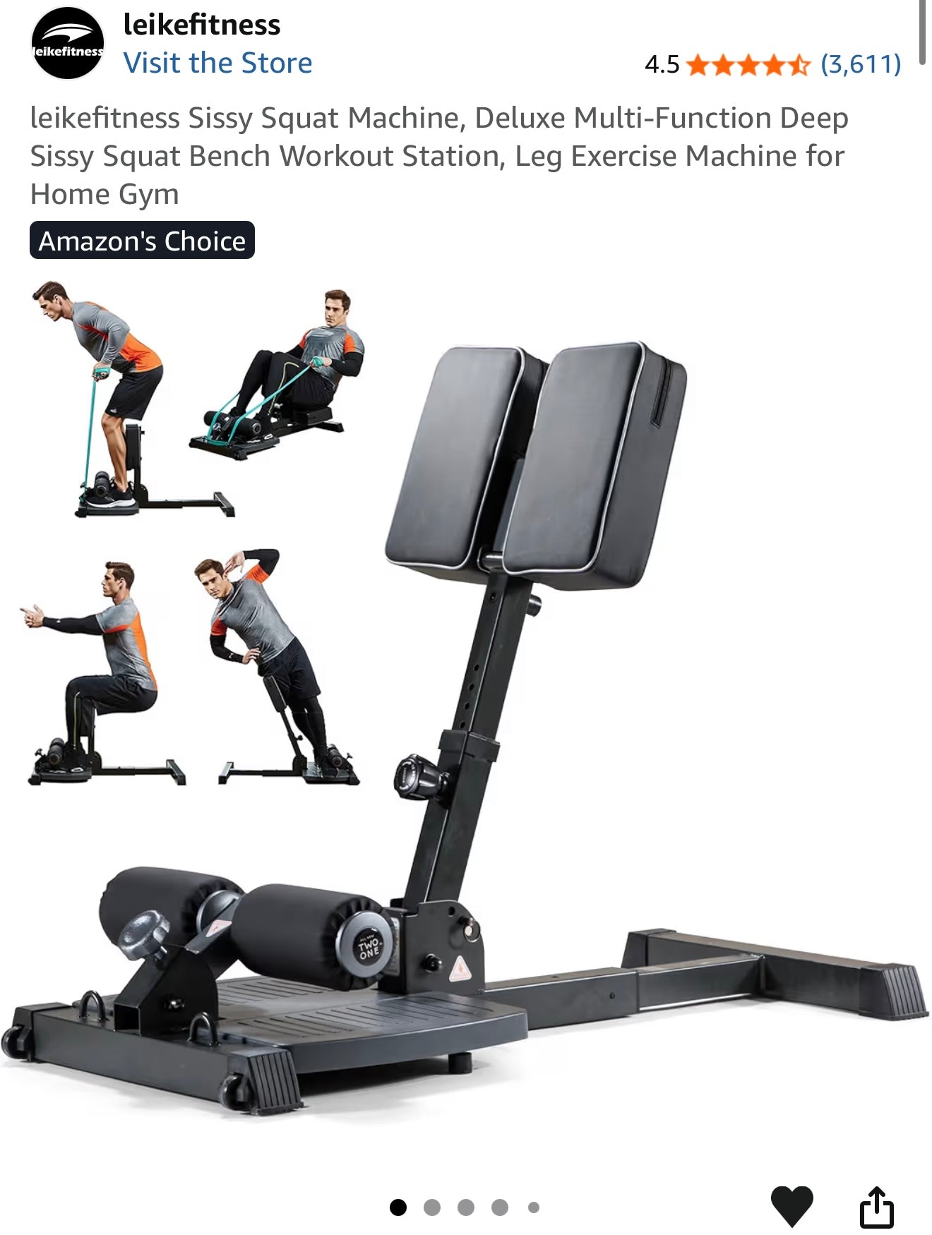 Sissy squat machine