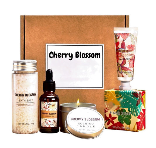 Cherry Blossom 5pc Bath Kit