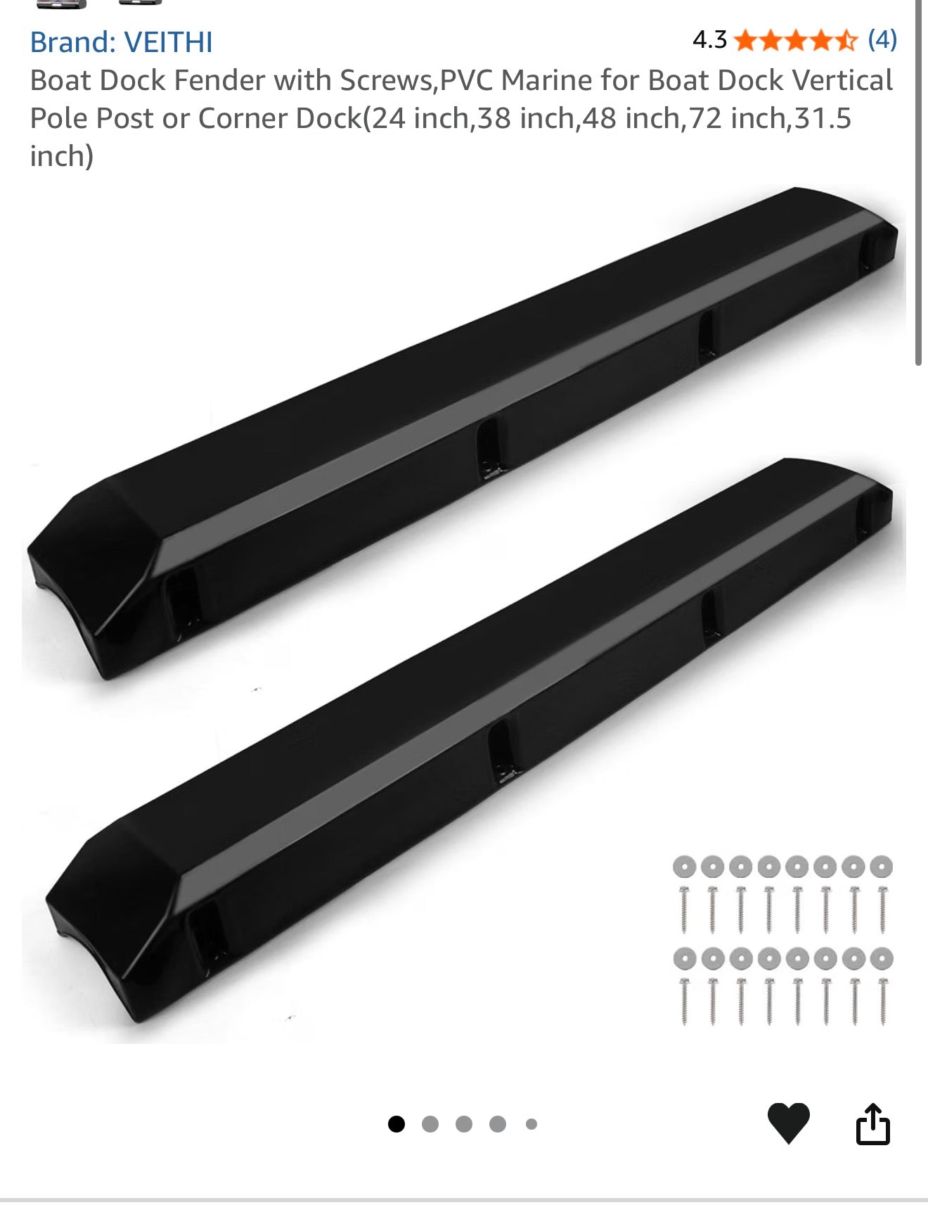 2 pack 48inch boat dock