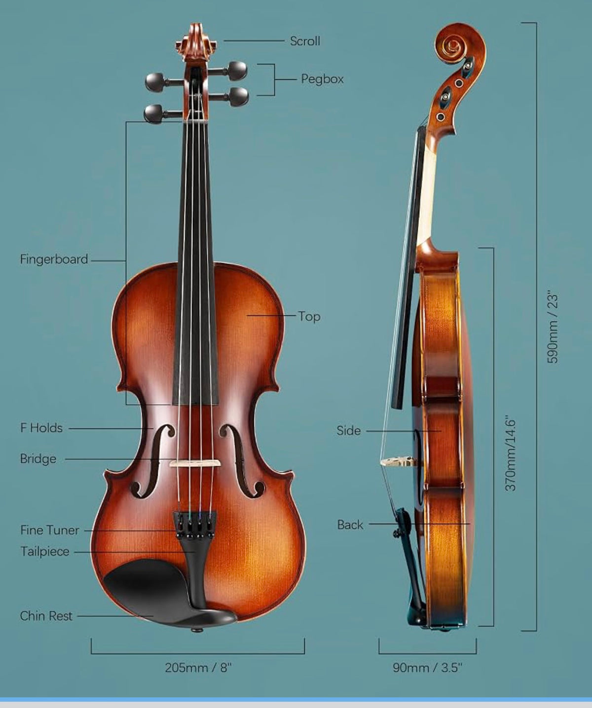 Fesley 4/4 Beginner Violin Kit