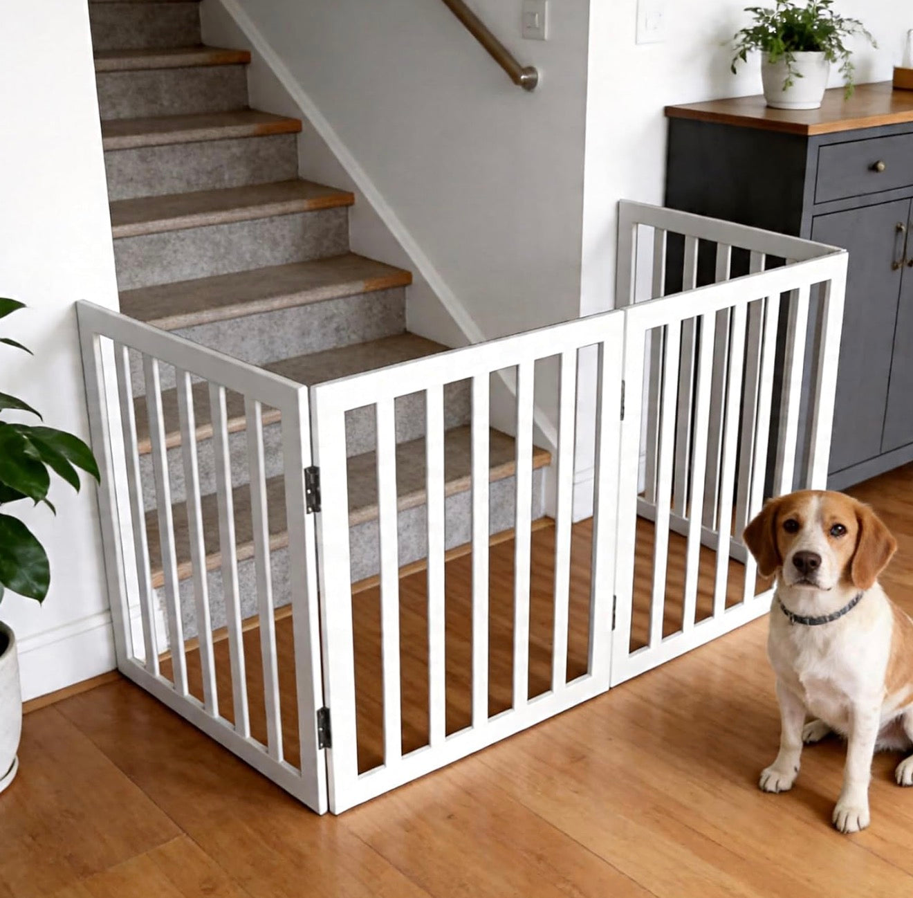 Dog Gate Indoor, Freestanding Dog Fence