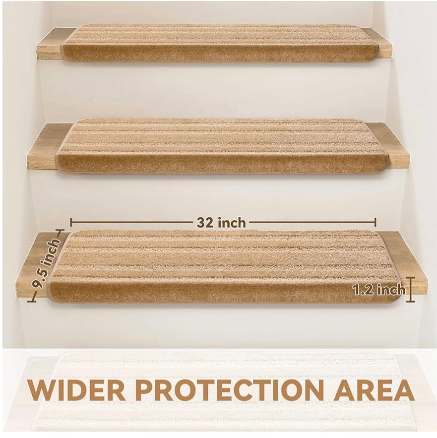 Stair Treads Non Slip 9.5" x 32", 14 Pcs Carpet Stair