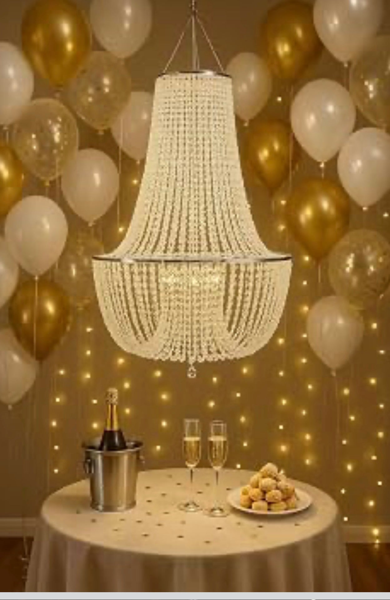 French Empire Beaded Chandelier