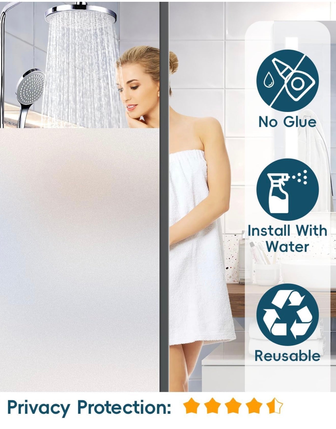 Frosted Glass Window Privacy Film