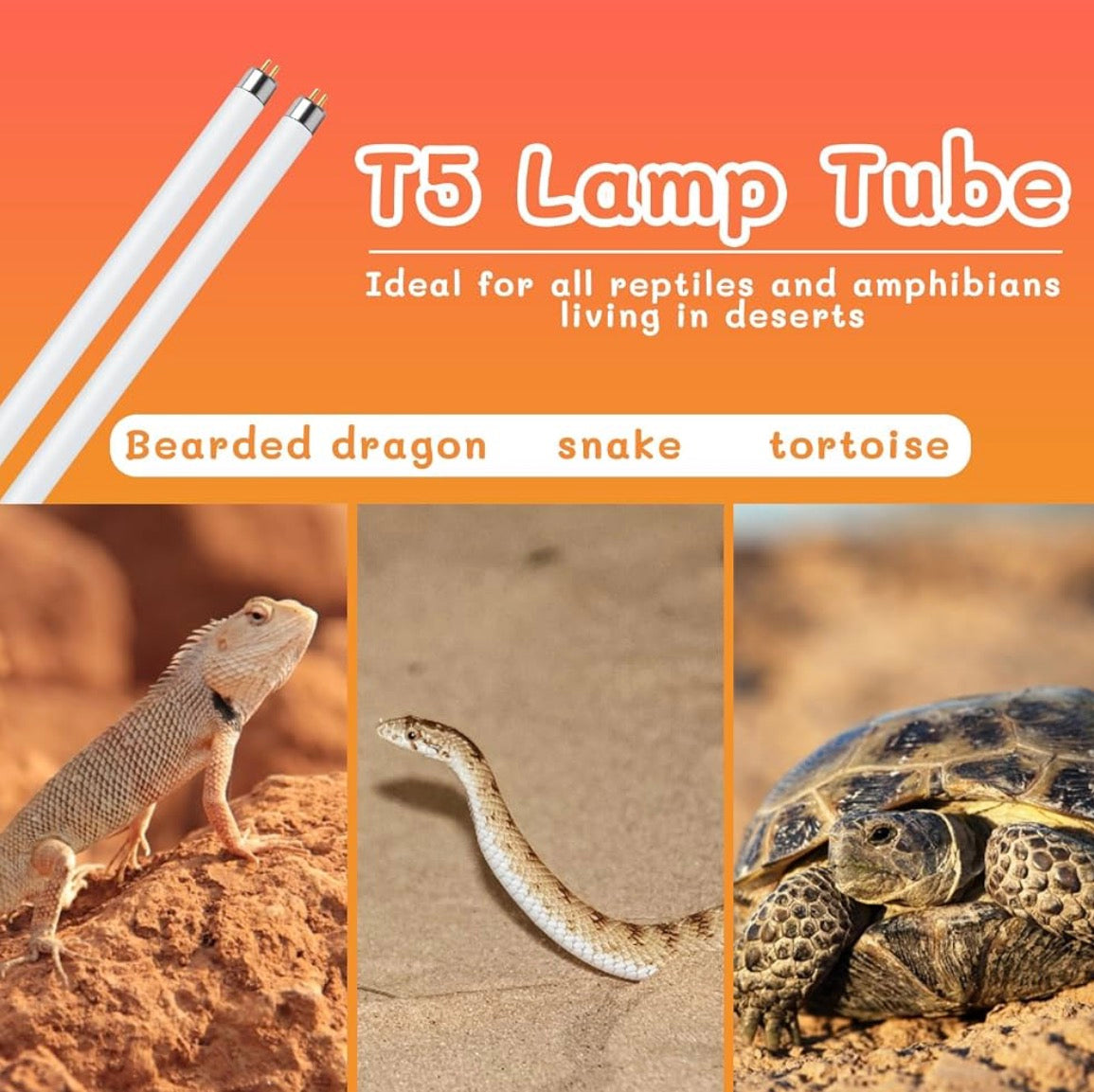 T5 UVB Reptile Light 24W 10.0,UVA UVB Light Bulb