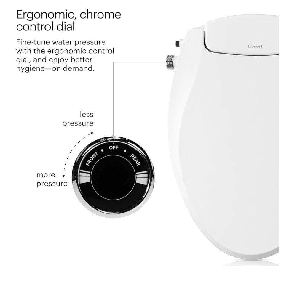 Brondell Bidet Toilet Seat Non-Electric Swash Ecoseat