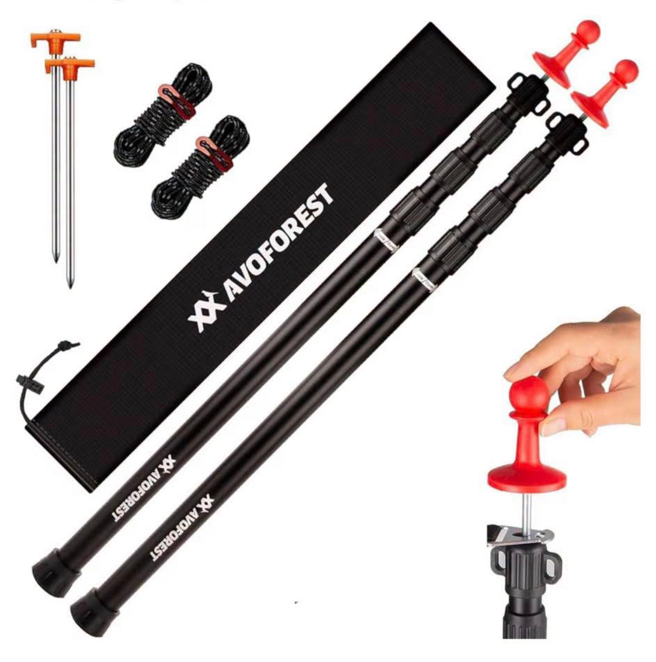 Tarp Poles Heavy Duty Adjustable