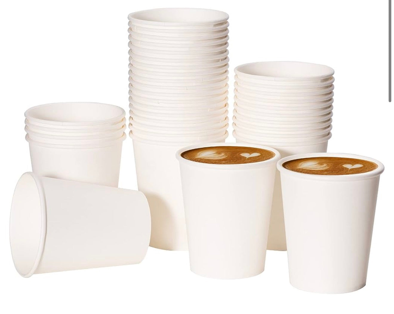 1000 pack 8 oz Paper Coffee Cups Disposable