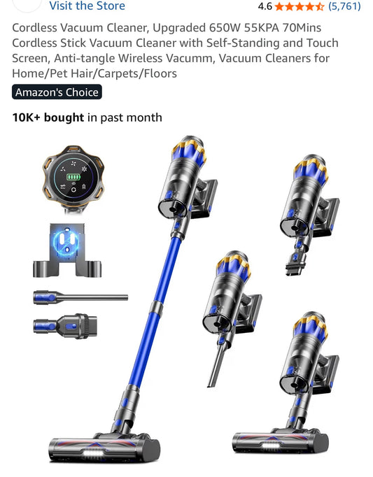 Cordless vacuum