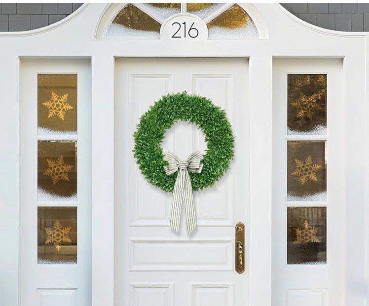 22 Inch Boxwood Wreath for Front Door