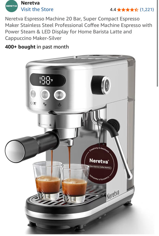 Neretva Espresso Machine 20 Bar,