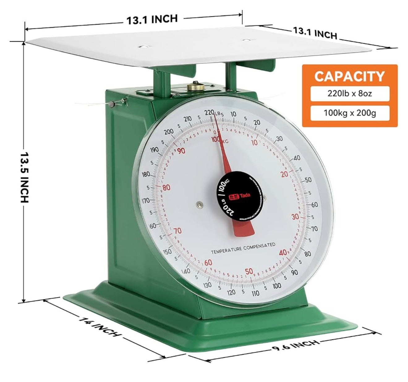 220lbs Heavy Duty Mechanical Kitchen and Food Scale