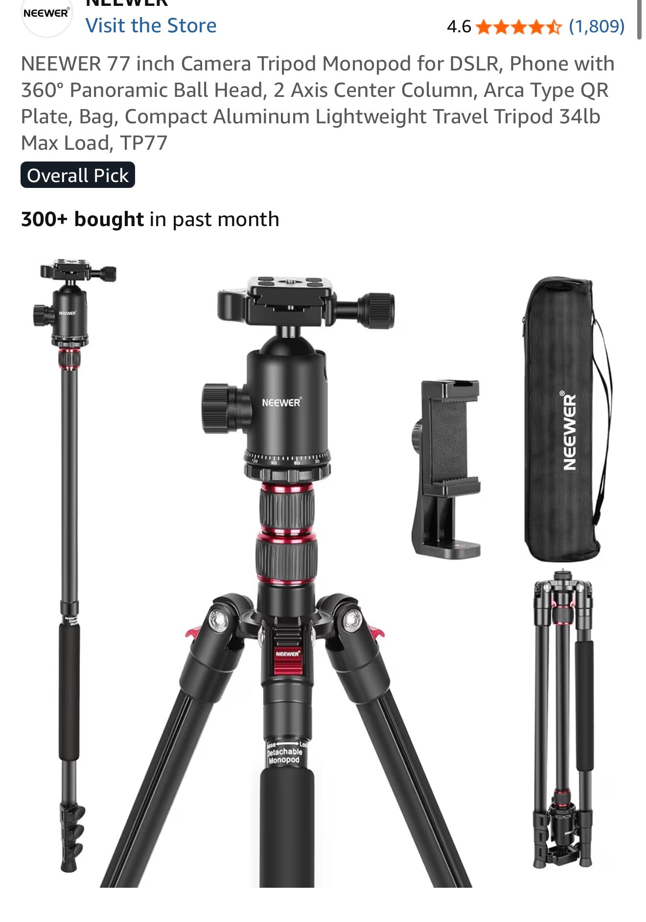 Tp77 video tripod