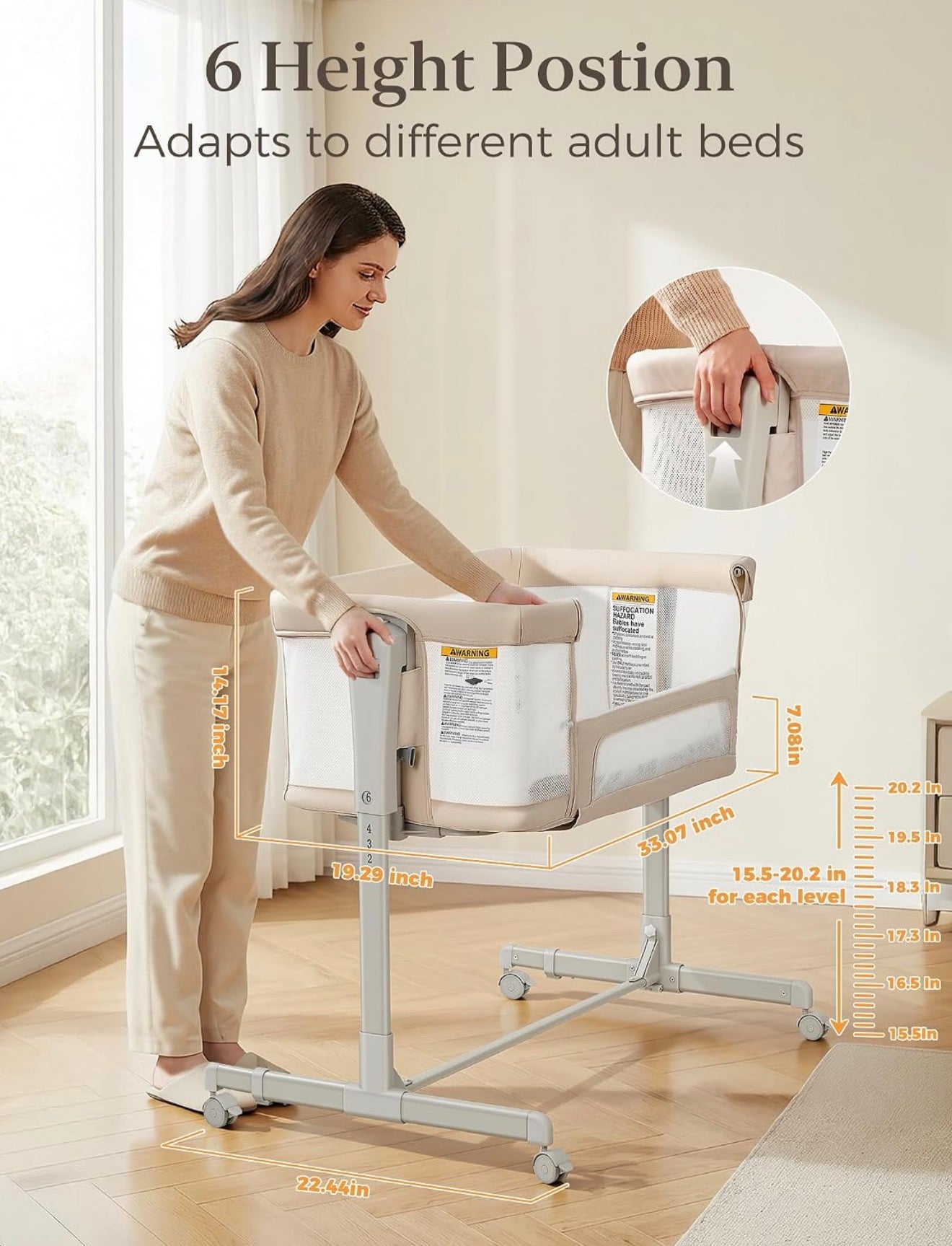 Baby Bassinet Bedside Sleeper