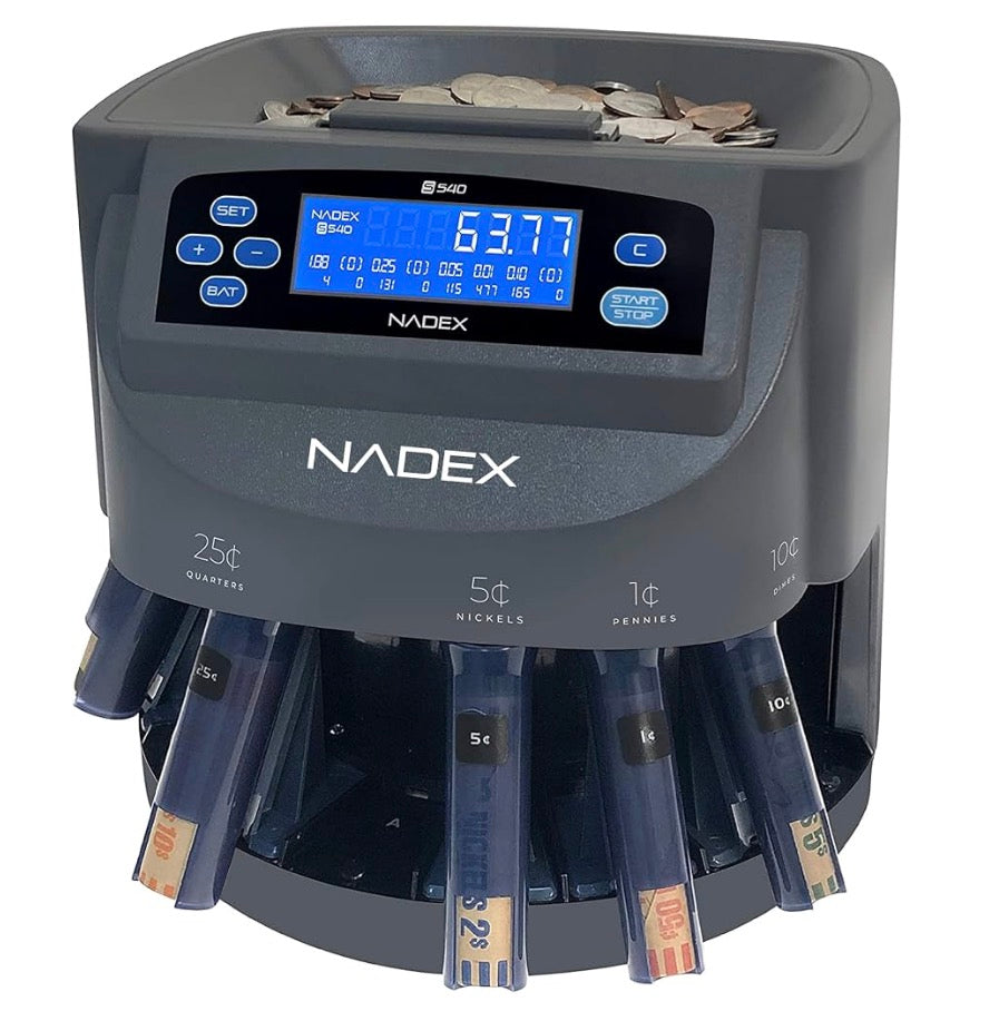 Nadex S540 Pro | Coin Counter, Sorter, and Wrapper