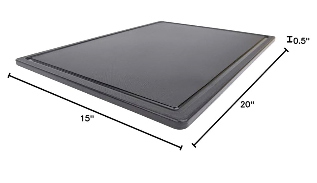 Commercial Grade Large 20 x 15 Black Cutting Board