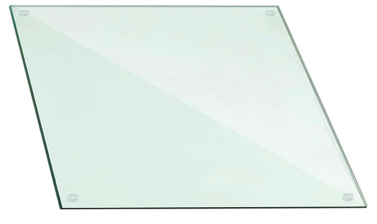 16" x 16" Rectangle Clear Tempered Glass